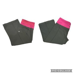Lululemon Groove Crop Gray/Magenta (Reversible)